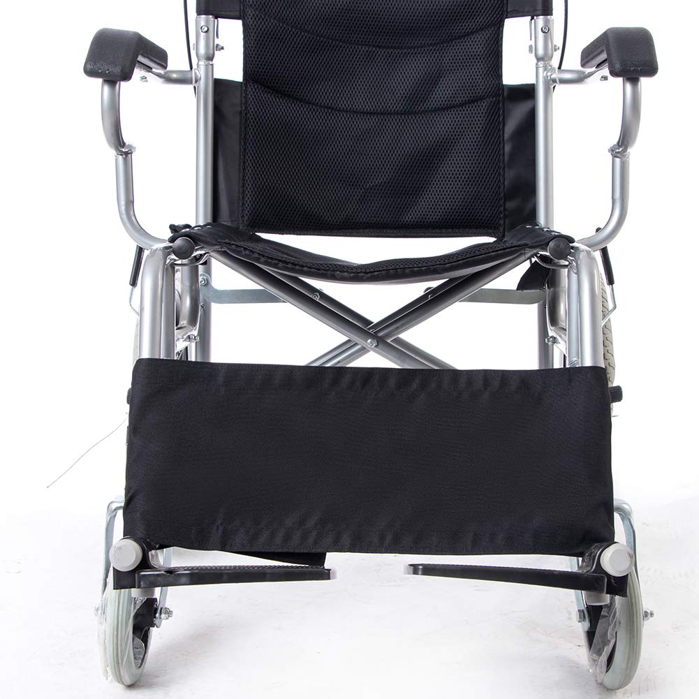 Wheelchair Footrest Belt - Transporter Leg Strap - Adjustable Legs Security Belt for Chairs & Wheelchairs for Disability Seniors Elderly Use Black FYH249