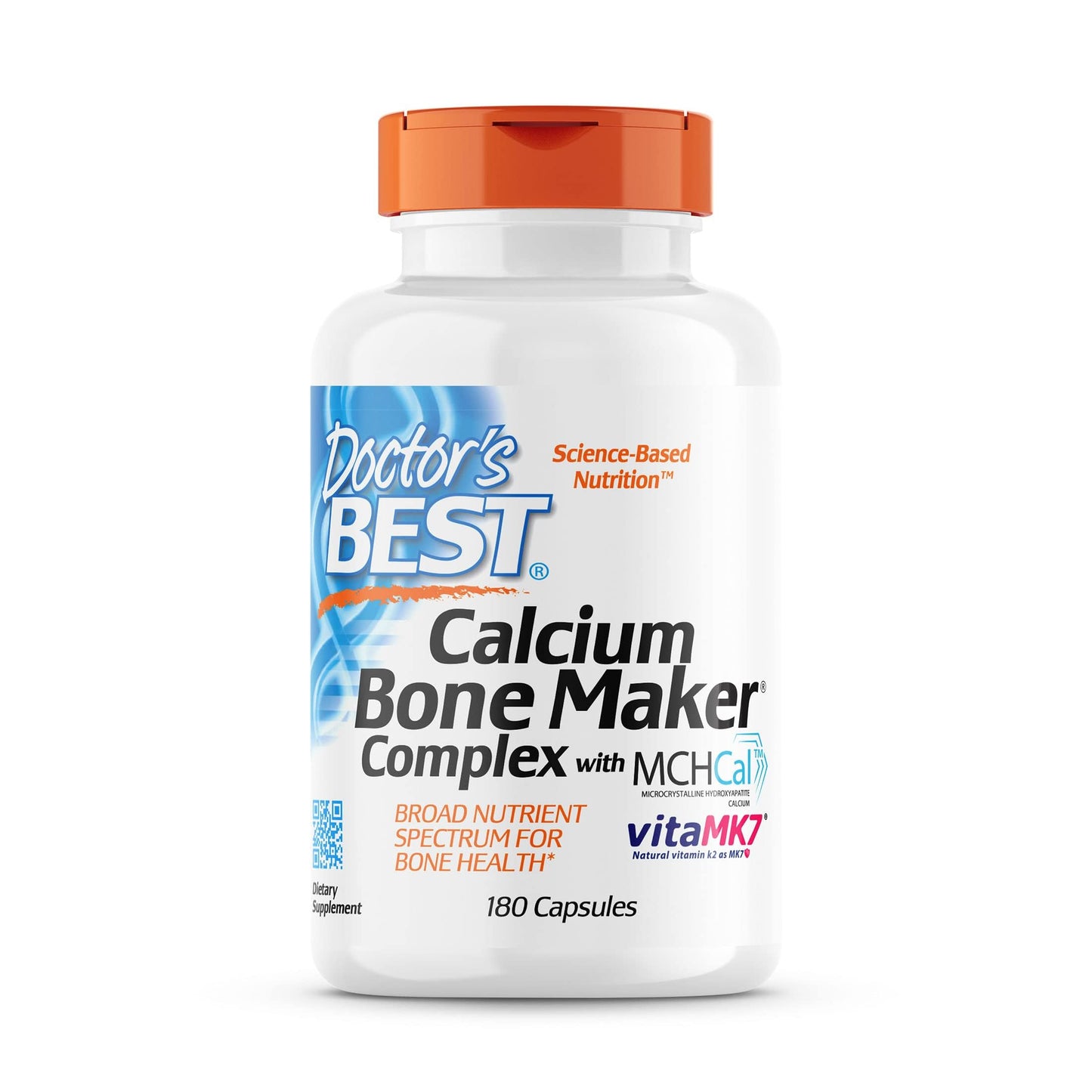 Doctors Best Calcium Bone Maker Complex with MCHCal Supports Bone Health Muscular Skeletal & Vascular Health 180 Caps