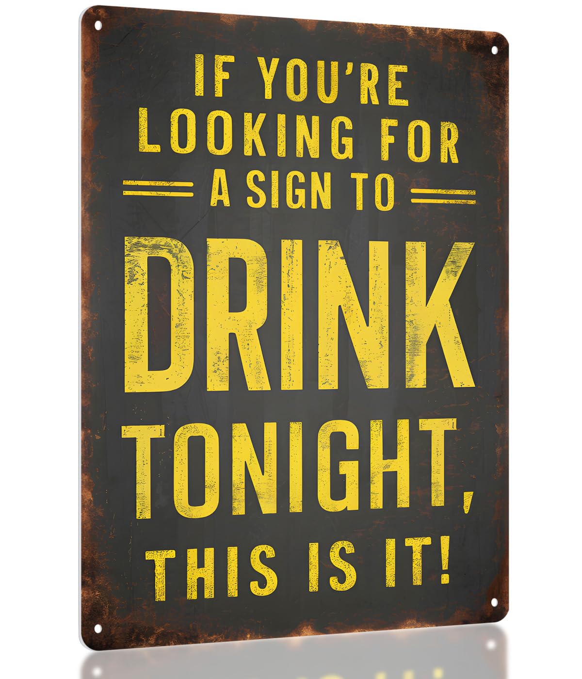 humorous metal bar sign - Perfect for Your Man Cave