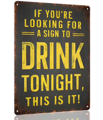 humorous metal bar sign - Perfect for Your Man Cave