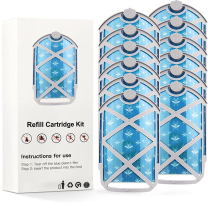 12 Pcs Refill Cartridges Replacement Compatible with ZEVO Plug-in Light M364 Refill Cartridge Kit 100% Fit