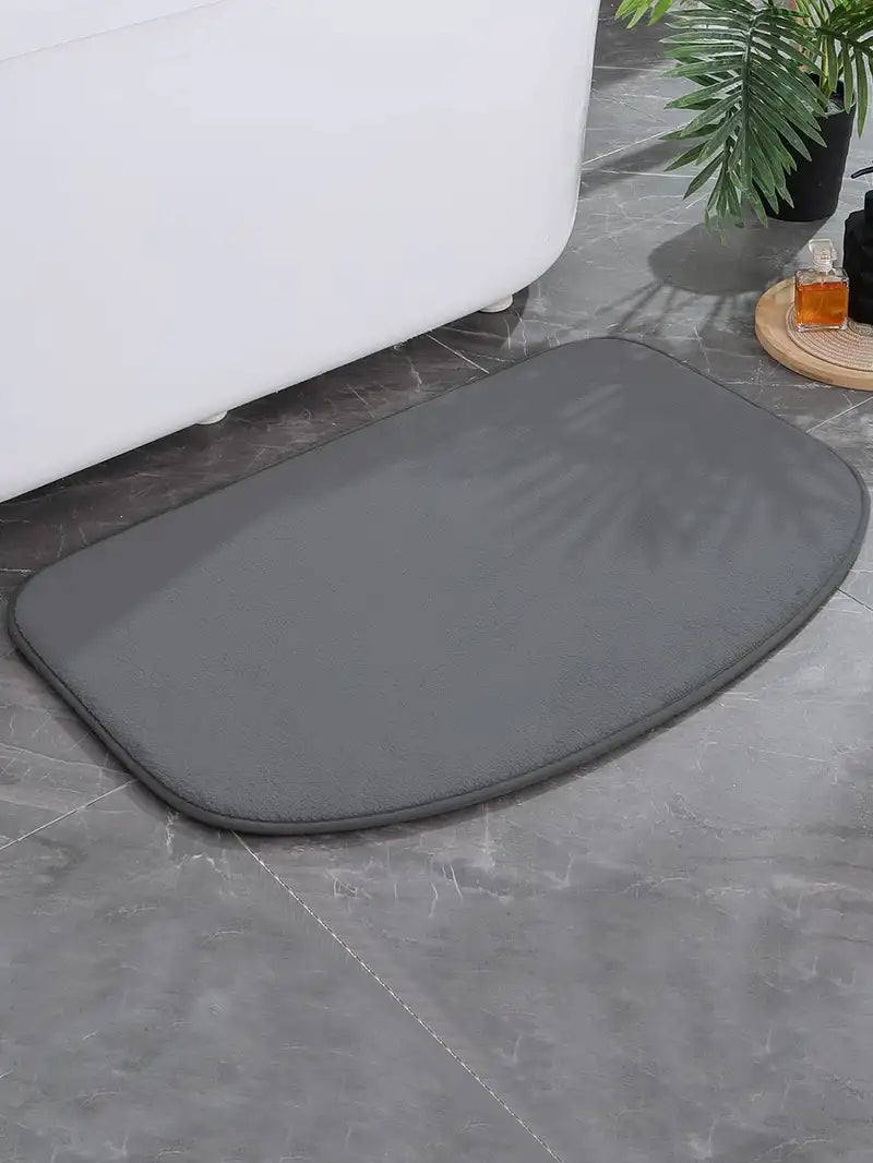 Solid Color Sponge Bath Mat