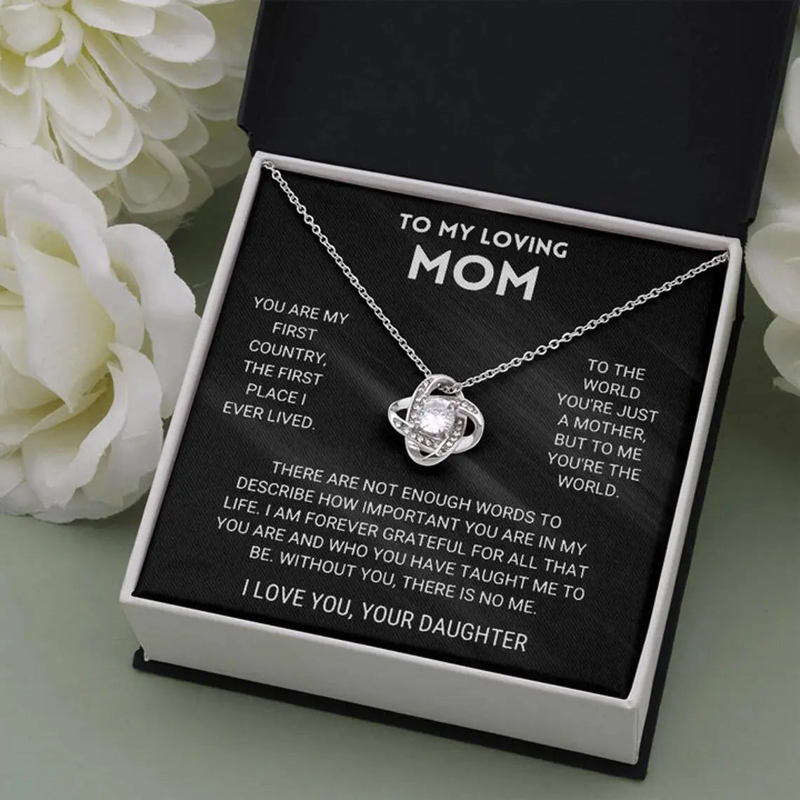 Eternal Heart Clover Necklace Pendant for Mother's Day