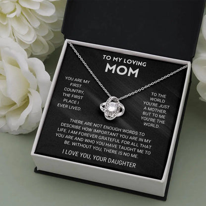 Eternal Heart Clover Necklace Pendant for Mother's Day