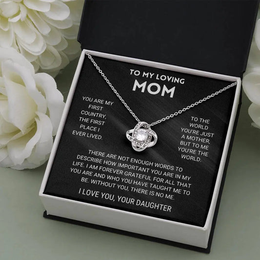 Eternal Heart Clover Necklace Pendant for Mother's Day