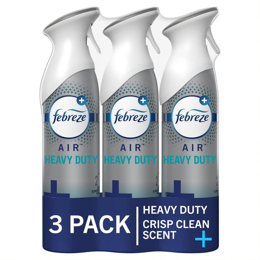 Febreze AIR Freshener Heavy Duty Crisp Clean (3 Count 8.8 oz)