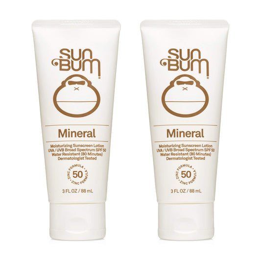 Sun Bum Sun Bum Mineral Spf 50 Sunscreen Lotion Vegan and Reef Friendly (octinoxate & Oxybenzone Free) Broad Spectrum Natural Sunscreen With Uva/uvb Protection 2 Pack