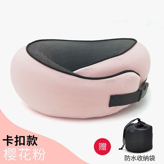 Memory Foam Neck Pillow - Portable Travel Support