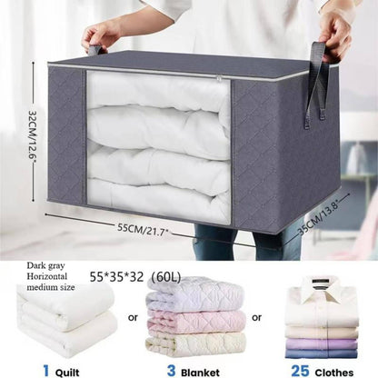 Horizontal Quilt Foldable Storage Bag-Non-Woven Storage Box