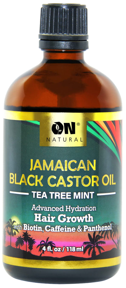 On Natural Jamaican Black Castor Oil [Tea Tree Mint] 4 oz