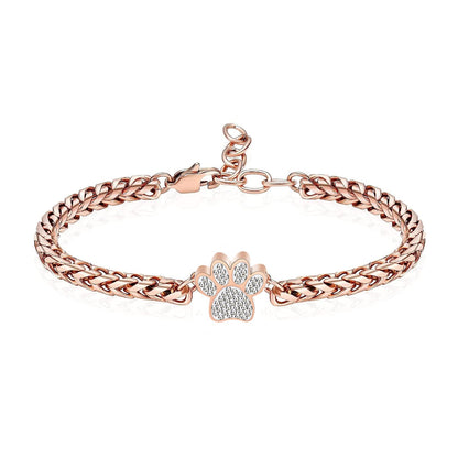 zeqingjw Urn Bracelet for Pets Ashes Pet Cremation Jewelry Stainless Steel Paw Print Pet Memorial Bracelet Pet/Dogs/Cats Ashes Keepsake for Women Men