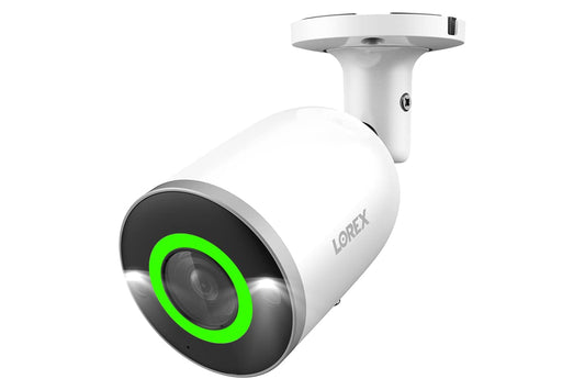 Lorex E896AB 4K Smart Security Lighting Deterrence Bullet AI PoE Add-On Security Camera with Smart Security Lighting Color Night Vision and Smart Motion Detection Plus Camera Only (M.) (Renewed)