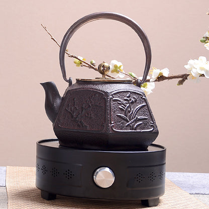 Japanese Style Cast Iron Teapot for Brewing Tea