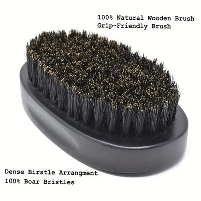 Beard Grooming Kit with Comb, Brush, and Scissors