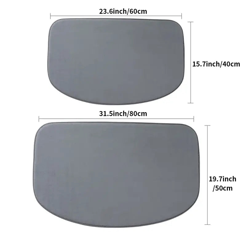 Solid Color Sponge Bath Mat