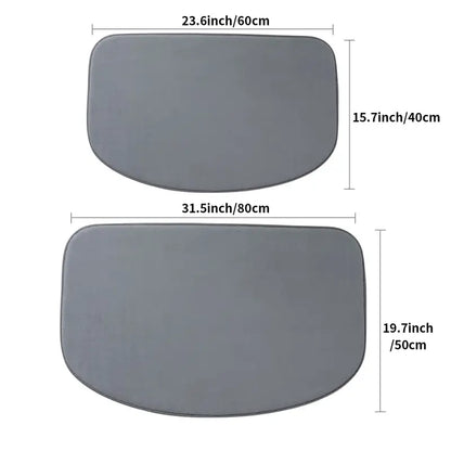 Solid Color Sponge Bath Mat