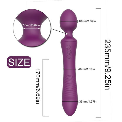 USB Rechargeable Dual-Head G-Spot Vibrator for Adults