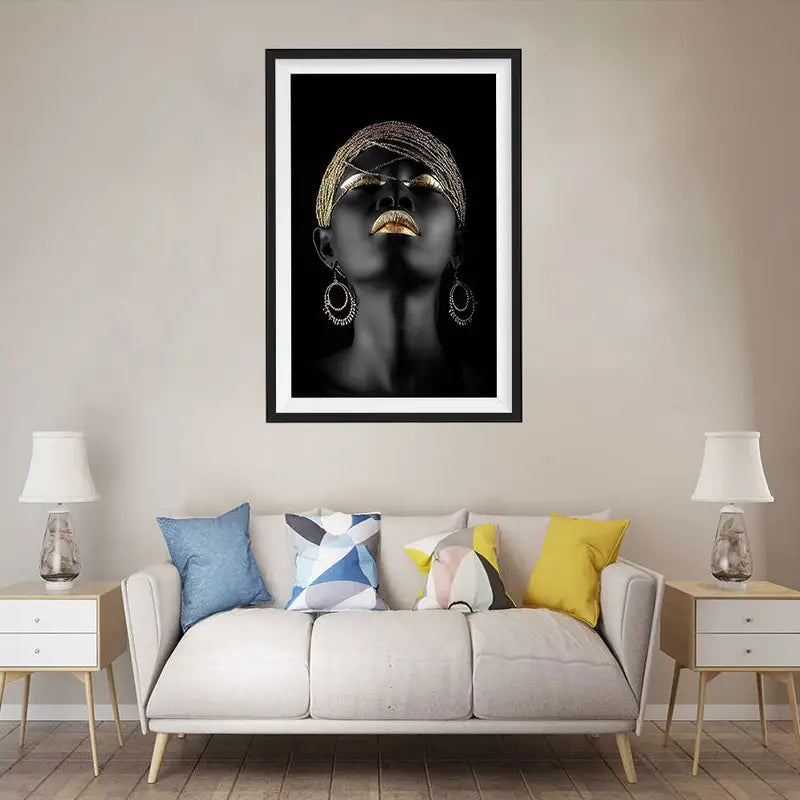 Black Art Canvas Painting Poster for Living Room Decor