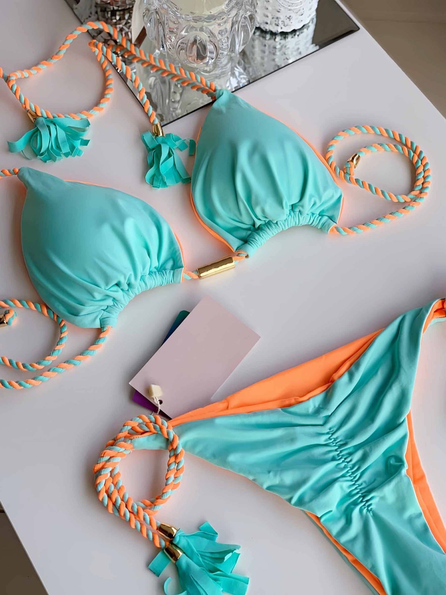 Backless Braided Bikini