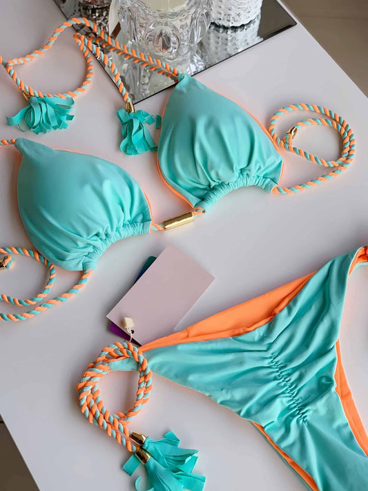 Backless Braided Bikini