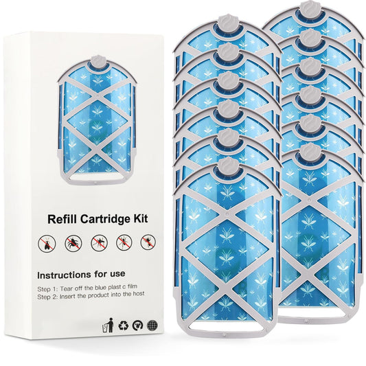 12 Pcs Refill Cartridges Replacement Compatible with ZEVO Plug-in Light M364 Refill Cartridge Kit 100% Fit