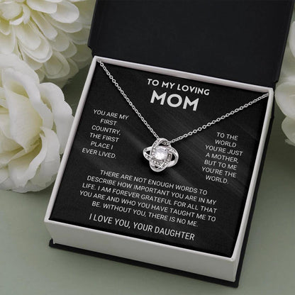 Eternal Heart Clover Necklace Pendant for Mother's Day