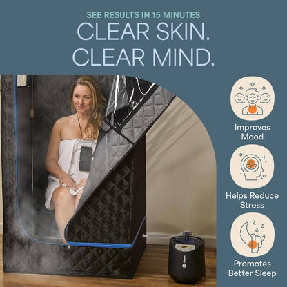 LifePro Sauna Steamer Machine – 2.6L Portable Steam Sauna