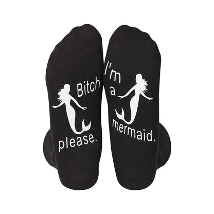 Udobuy Mermaid Socks Novelty Socks Funny Socks Women SocksGift for WomenFriendFamily Women GiftsChristmas GiftsMothers Day Gift