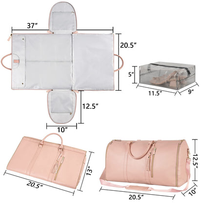 Women’s Large Capacity Waterproof Travel Duffle – Foldable Suit & Tote Bag