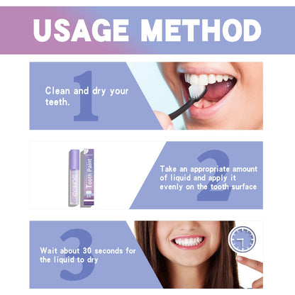 EELHOE Whitening Teeth Pen, Oral Care Clean Stains White Teeth Breath Teeth Pen usage method illustration