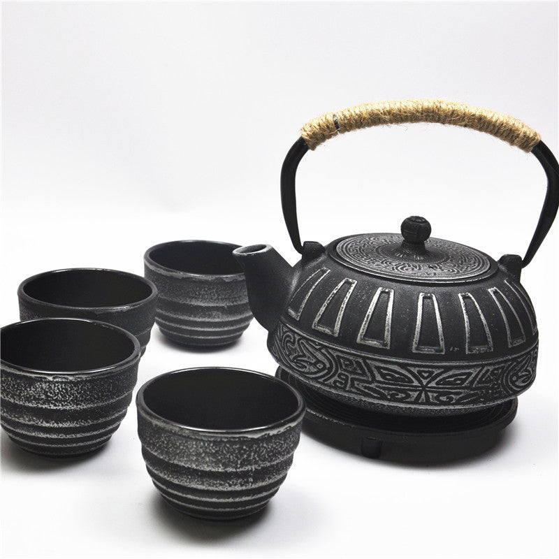 Cast Iron Tea Set with Japanese Tetsubin Teapot
