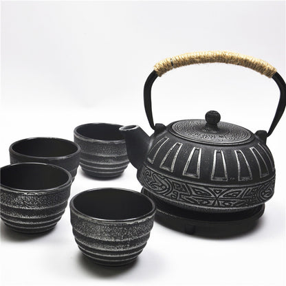 Cast Iron Tea Set with Japanese Tetsubin Teapot