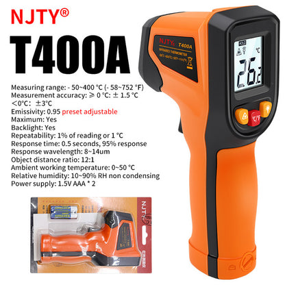NJTY Digital Infrared Thermometer -50~600℃ Pyrometer Gun