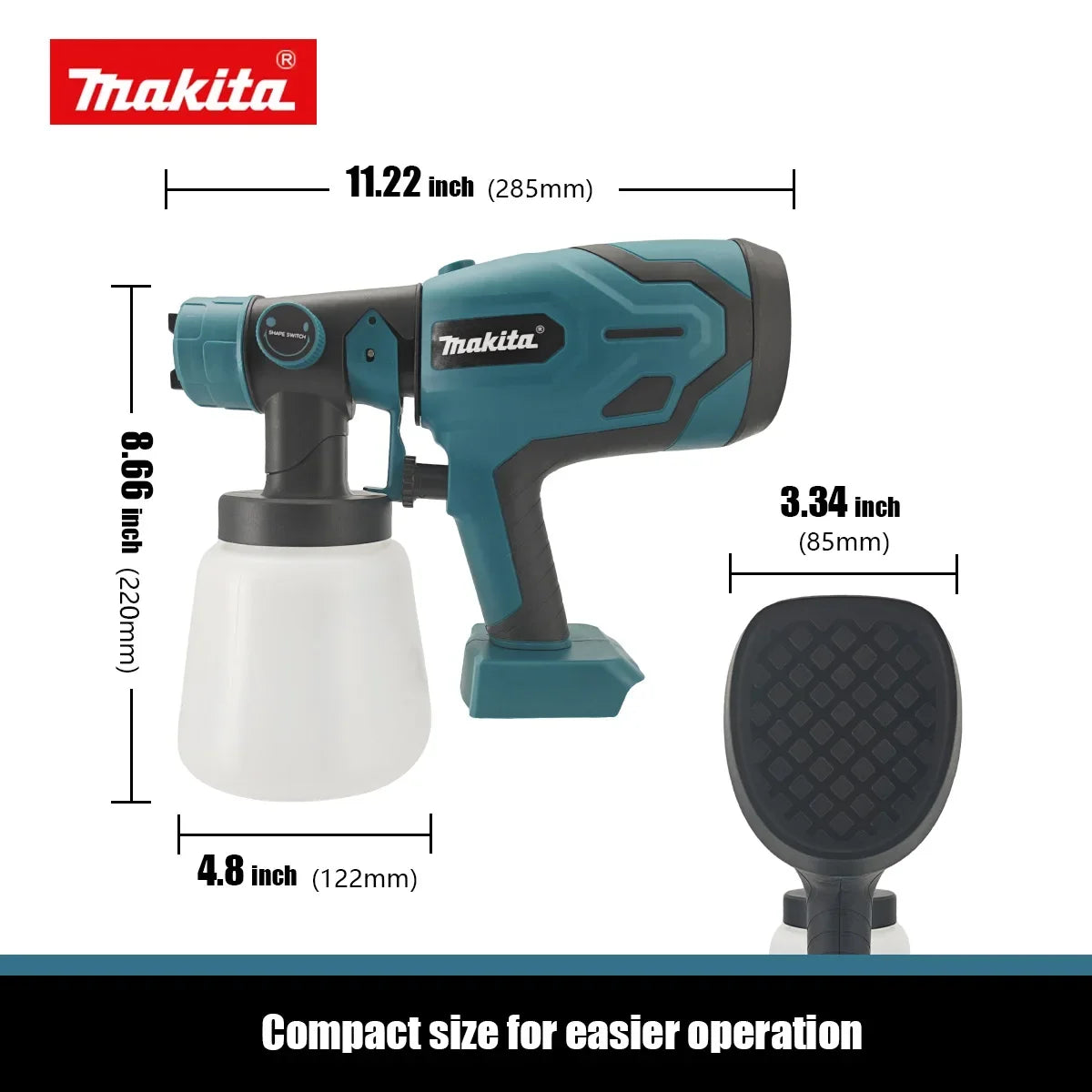 Makita 800ML Electric Spray Gun High Power Tools Paint Sprayer Auto Household Electric Spray Gun For Auto And Household Use