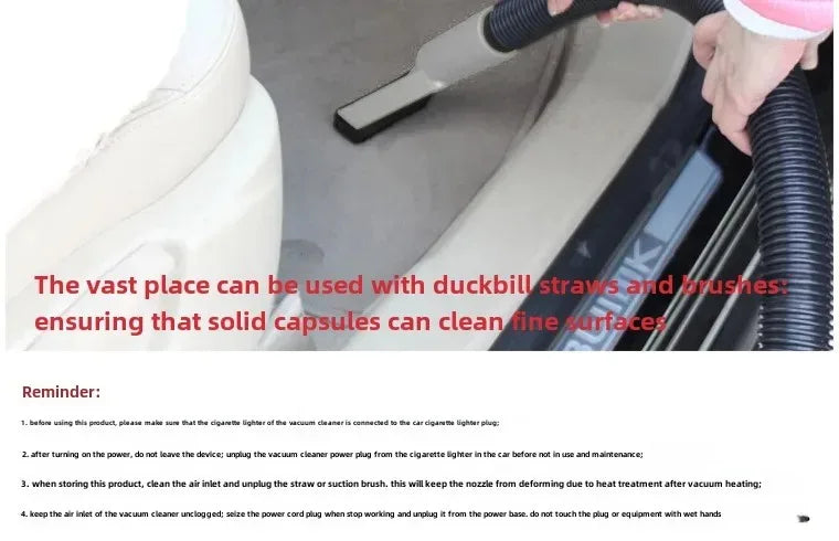 High Power Car Vacuum Cleaner Round Barrel Suction For Motorcycles Wet And Dry Strong Car Cleaner Accessories Motorcycle Equipme