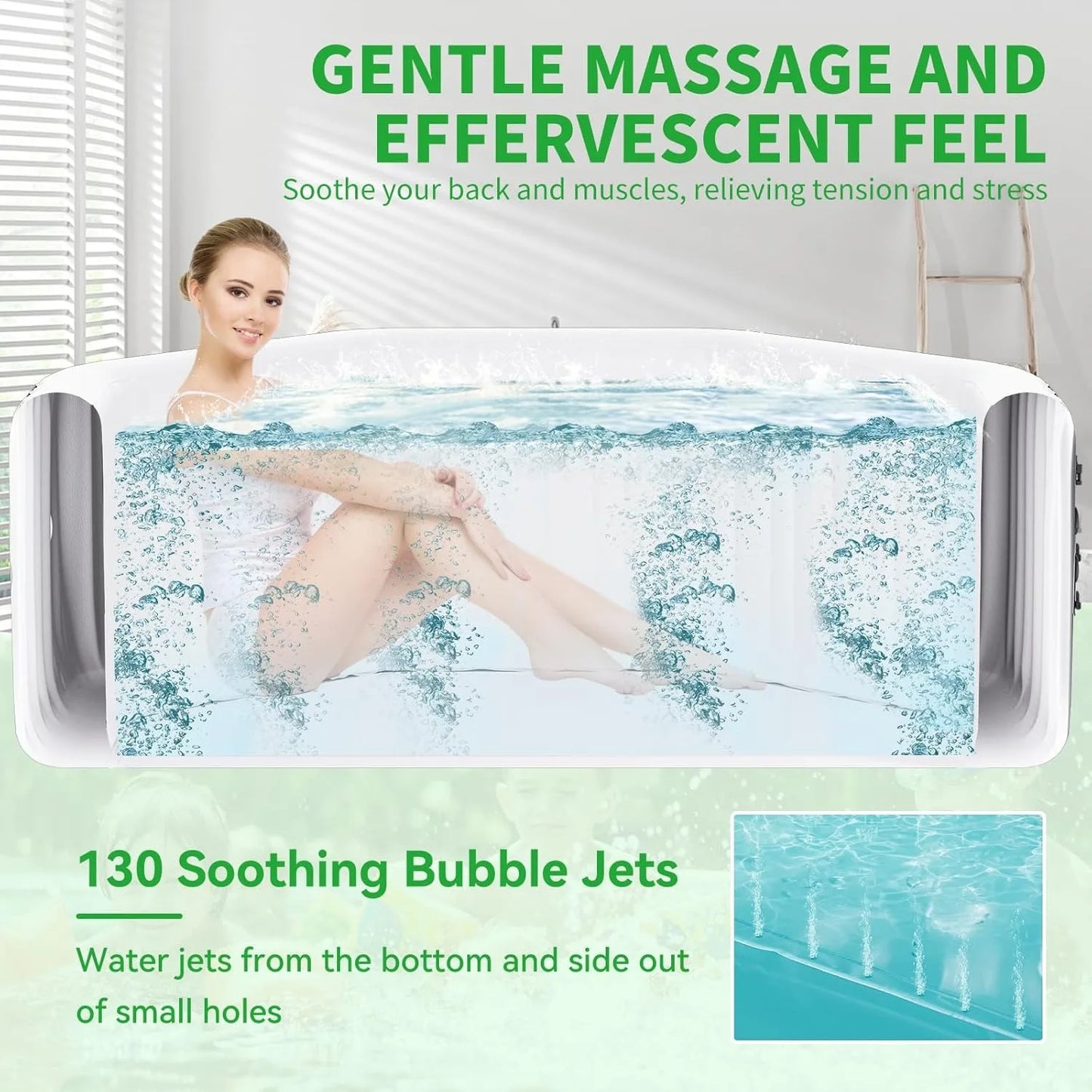 4-6 Person Polygon Inflatable Hot Tub，Customized