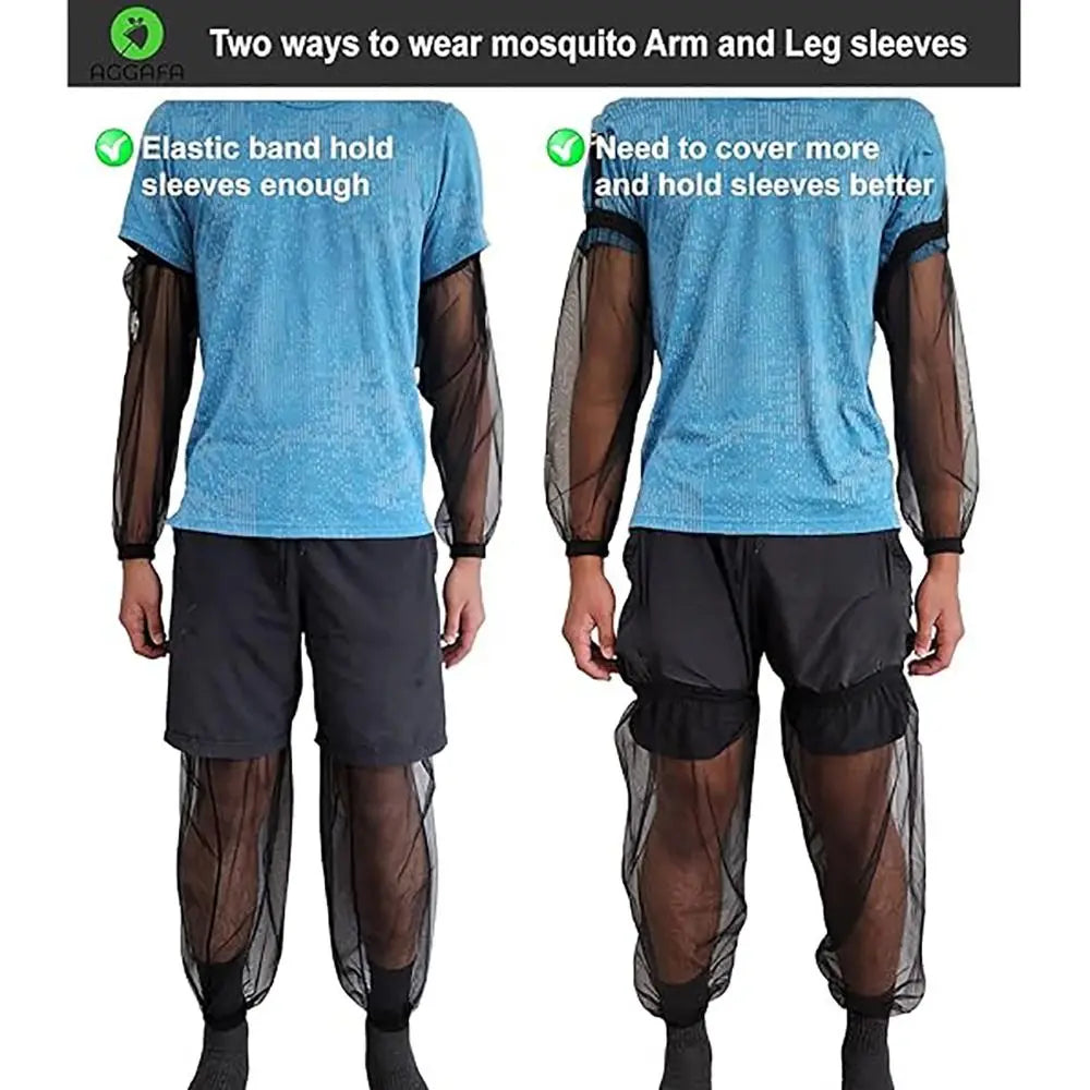 Mosquito Arm Sleeves Breathable Summer Mesh Lightweight Leg Mosquito Nets Anti-mosquito Outdoor Camping Hiking for Fishing