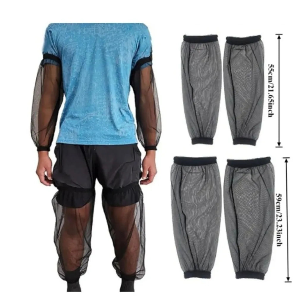 Mosquito Arm Sleeves Breathable Summer Mesh Lightweight Leg Mosquito Nets Anti-mosquito Outdoor Camping Hiking for Fishing