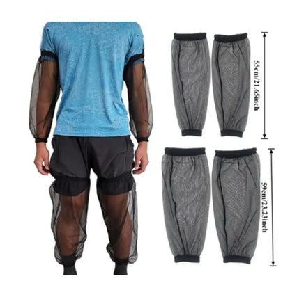 Mosquito Arm Sleeves Breathable Summer Mesh Lightweight Leg Mosquito Nets Anti-mosquito Outdoor Camping Hiking for Fishing
