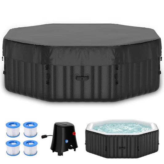 75" X 75" X 25" Hottub, 4-6 Person Inflatable Hot Tub, Portable Blow Up Hot Tub Octagonal Portable Outdoor Spa with, Customized