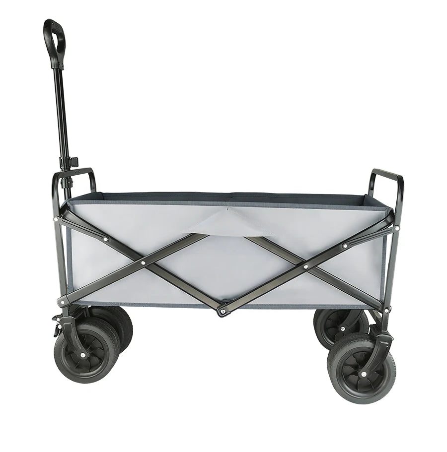 Big Tank Wheels Beach Wagon for Sand 500lbs Large Capacity Foldable Cart Garden Outdoor Picnic Collapse Shopping Trolleys Cart