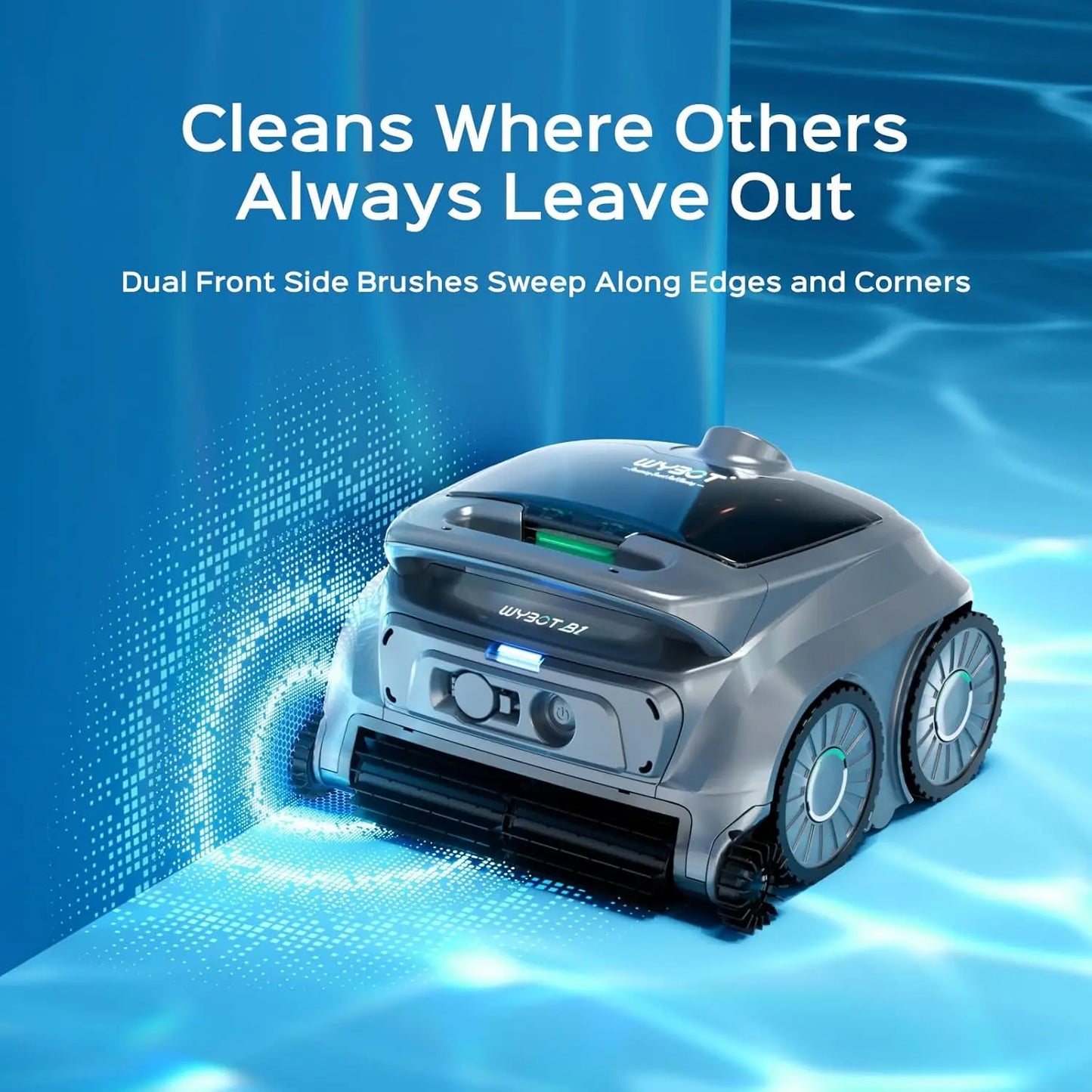 2026 New B1 Robotic Pool Cleaner Floor and Wall Cleaning 120min Runtime Cordless Pool Vacuum for Inground Above Ground Pools