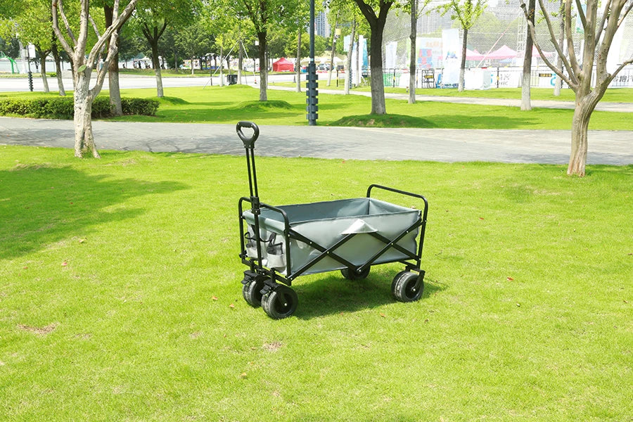 Big Tank Wheels Beach Wagon for Sand 500lbs Large Capacity Foldable Cart Garden Outdoor Picnic Collapse Shopping Trolleys Cart