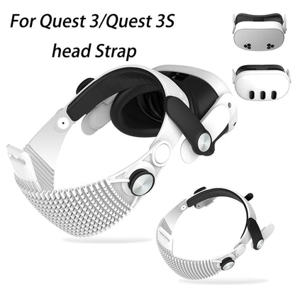 VR Headset Accessories Strap Fit for Meta Quest 3S/Quest 3 VR Head Strap Enhanced Support and Reduce Facial