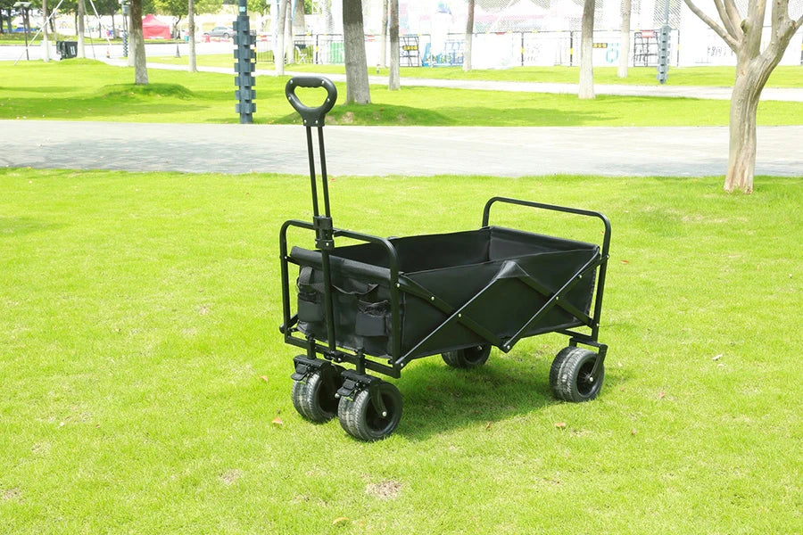 Big Tank Wheels Beach Wagon for Sand 500lbs Large Capacity Foldable Cart Garden Outdoor Picnic Collapse Shopping Trolleys Cart