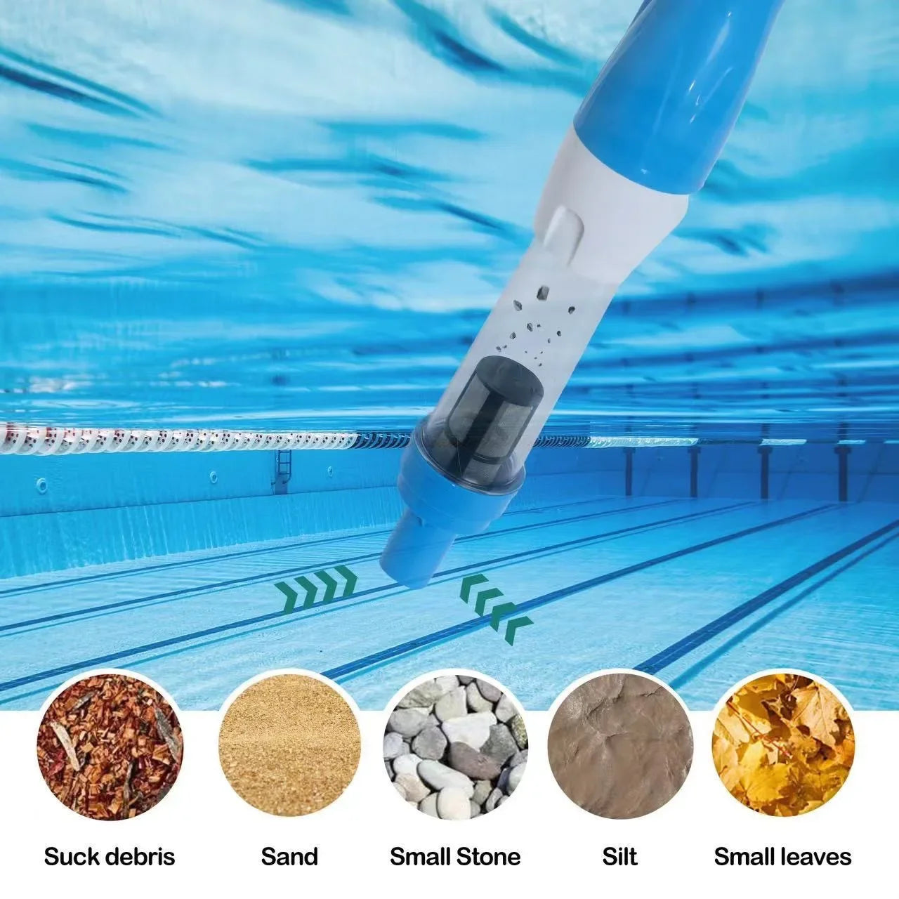 NEW Pool Cleaner Vacuum Rechargeable Pool Fish Tank Swimming Handheld Cordless Spas Hot Tubs Portable