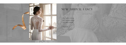 New arrival fancy dress showcasing intricate lace details and elegant design, featuring a model standing by a window.