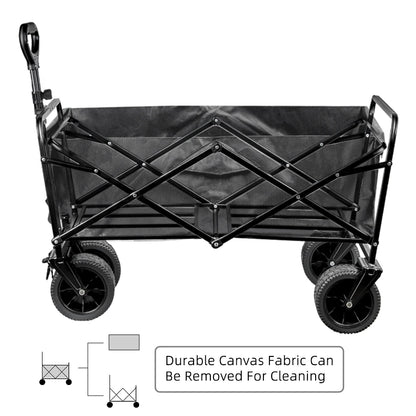 Big Tank Wheels Beach Wagon for Sand 500lbs Large Capacity Foldable Cart Garden Outdoor Picnic Collapse Shopping Trolleys Cart