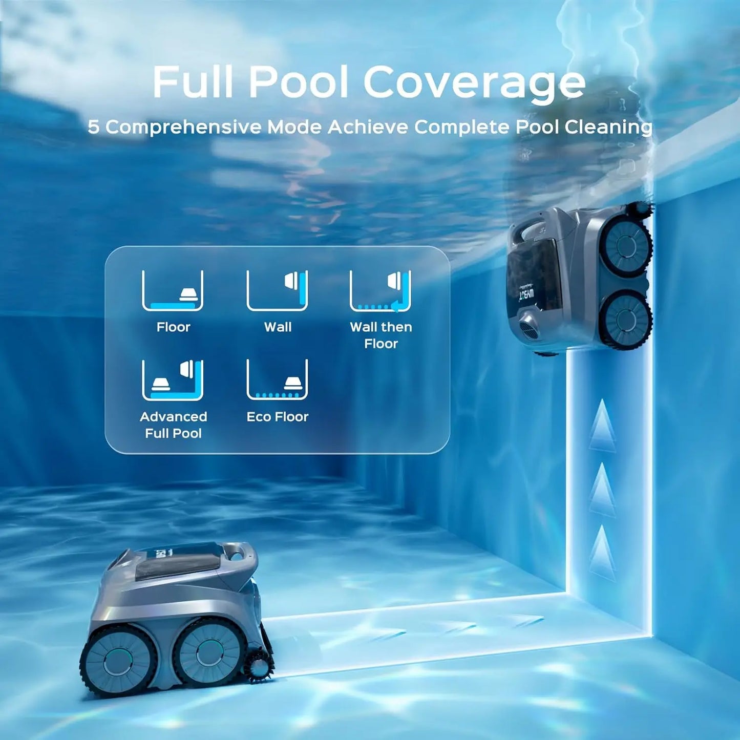 2026 New B1 Robotic Pool Cleaner Floor and Wall Cleaning 120min Runtime Cordless Pool Vacuum for Inground Above Ground Pools