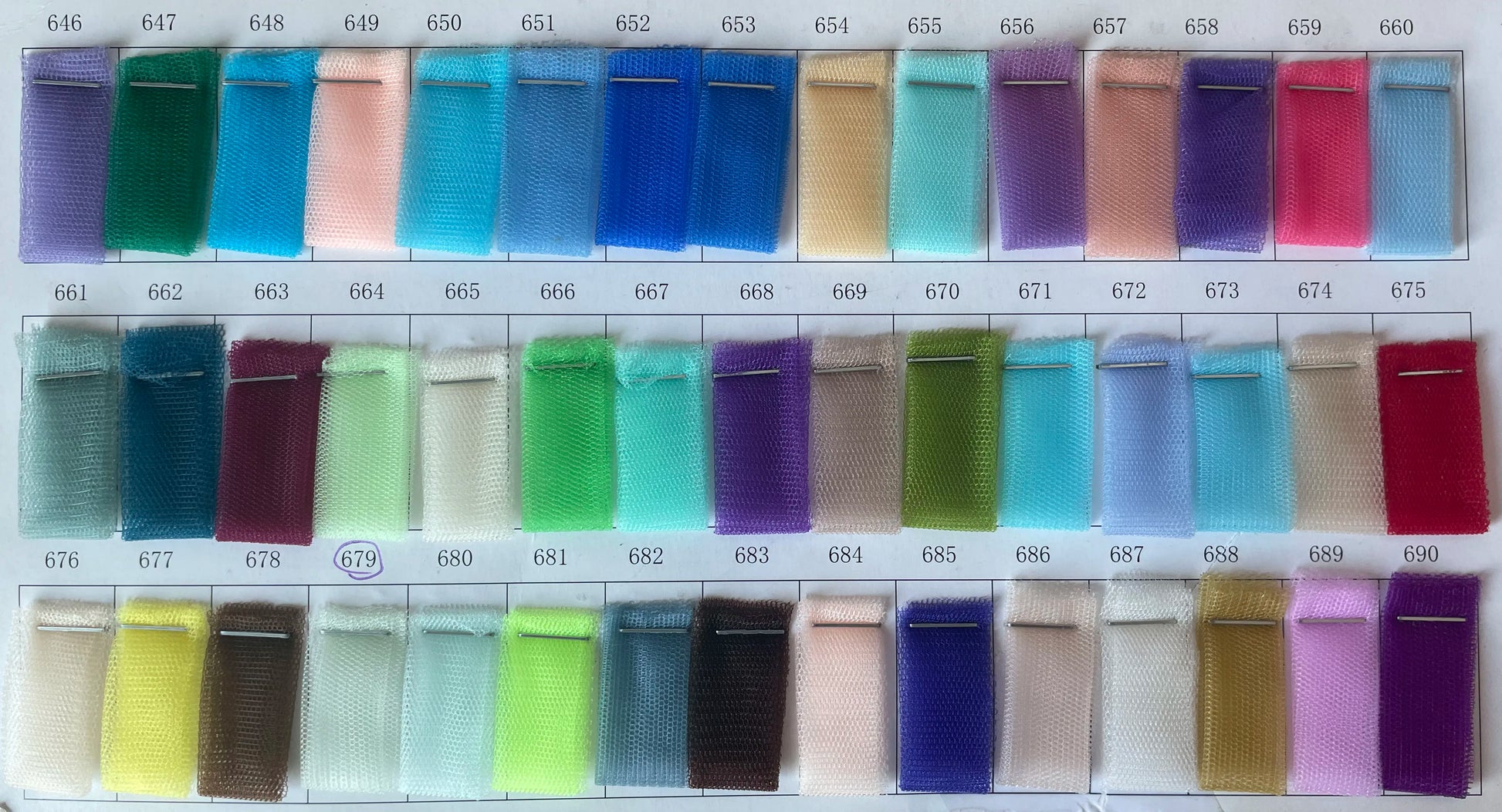 Color swatches showcasing various fabric shades for the RFYR asymmetrical prom gown, featuring a range of vibrant hues.